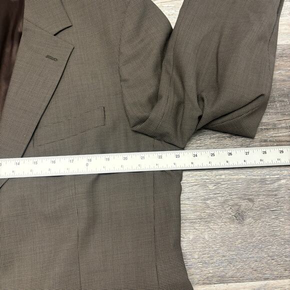 Brooks Brothers 346 Houndstooth Mens 45R 2-Piece Suit Pants Blazer Wool Lycra - Picture 7 of 16